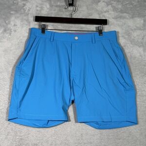 Redvanly Shorts Mens Large Blue 7 Inch Performance Golf Chino Stretch Casual